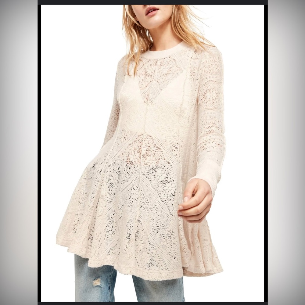 NEW FREE PEOPLE “Coffee in the Morning Tunic” size Large